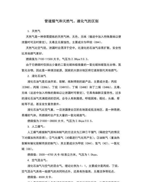 瓦斯氣與天然氣的區別是什么呢