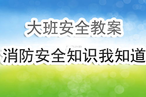 大班教案安全知識我知道及反思