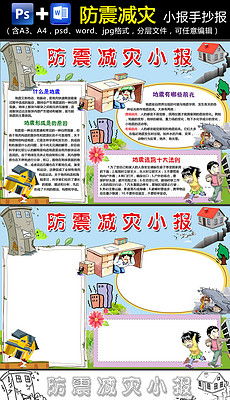 地震知識安全小報