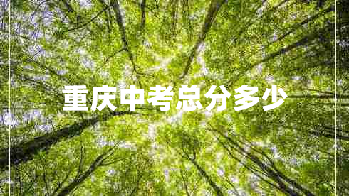 重慶中考總分多少
