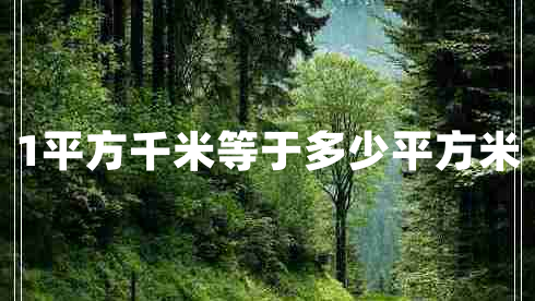 1平方千米等于多少平方米