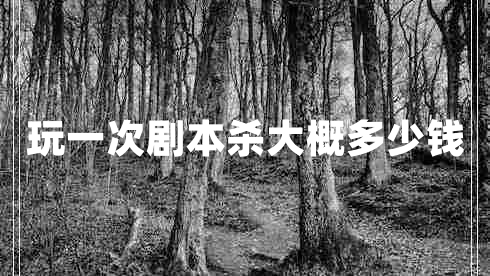 玩一次劇本殺大概多少錢(qián)