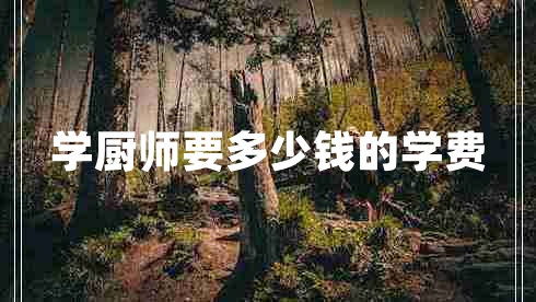學(xué)廚師要多少錢(qián)的學(xué)費