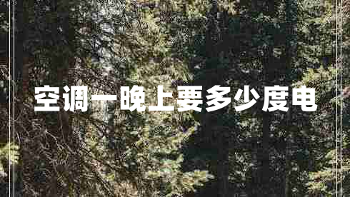 空調一晚上要多少度電