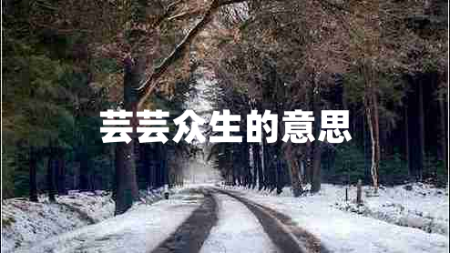 蕓蕓眾生的意思