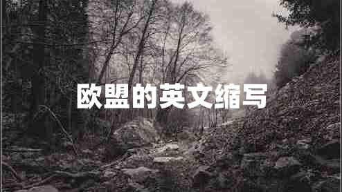 歐盟的英文縮寫(xiě)