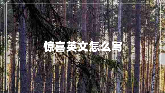 驚喜英文怎么寫(xiě)