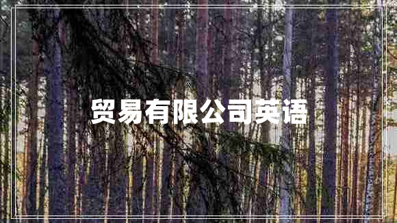 貿易有限公司英語(yǔ)