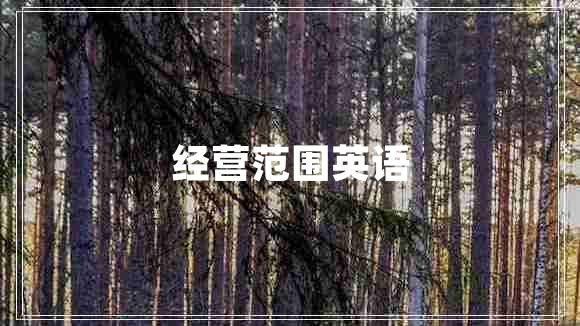 經(jīng)營(yíng)范圍英語(yǔ)