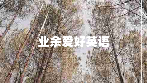 業(yè)余愛好英語