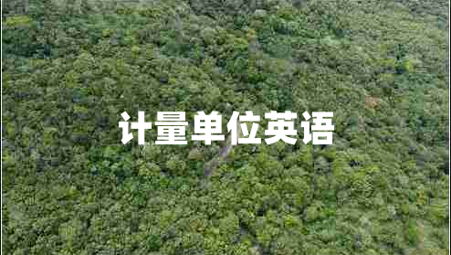 計(jì)量單位英語