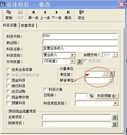 金蝶會(huì )計科目計量單位