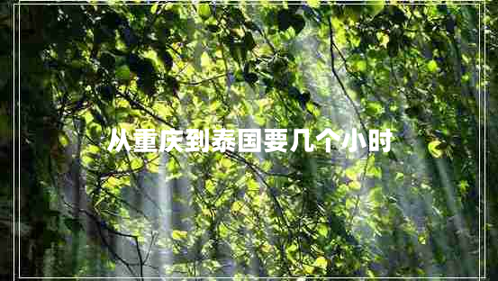 從重慶到泰國要幾個(gè)小時(shí)