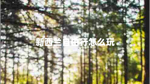 新西蘭自由行怎么玩