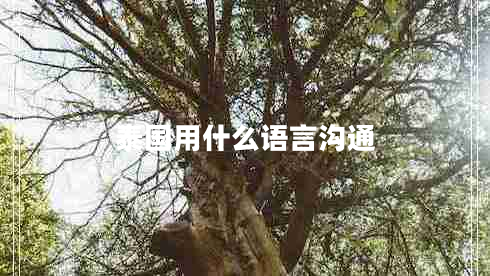 泰國用什么語(yǔ)言溝通