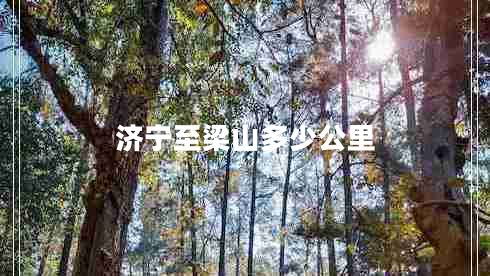 濟寧至梁山多少公里