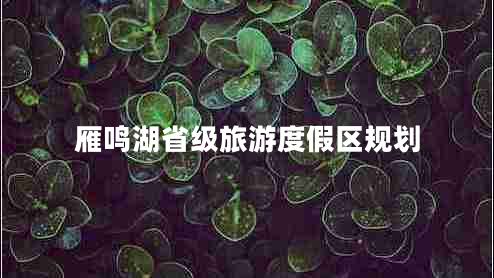 雁鳴湖省級旅游度假區規劃