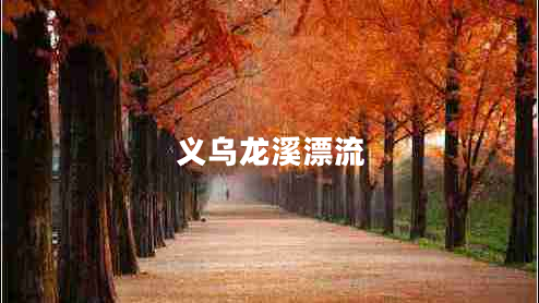 義烏龍溪漂流