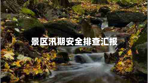 景區汛期安全排查匯報
