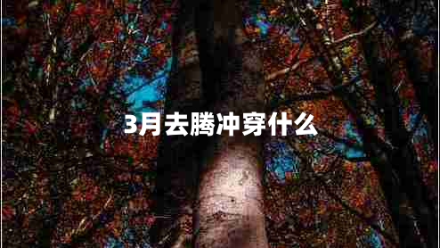 3月去騰沖穿什么