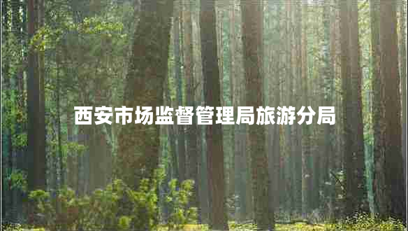 西安市場(chǎng)監督管理局旅游分局