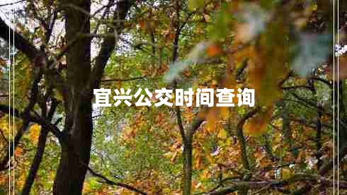 宜興公交時(shí)間查詢(xún)