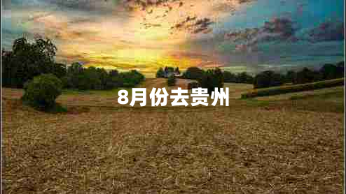 8月份去貴州