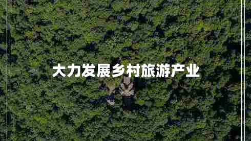 大力發(fā)展鄉村旅游產(chǎn)業(yè)
