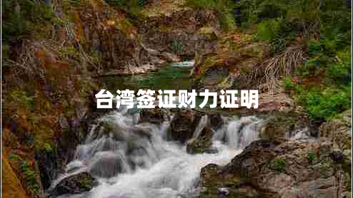 臺灣簽證財力證明