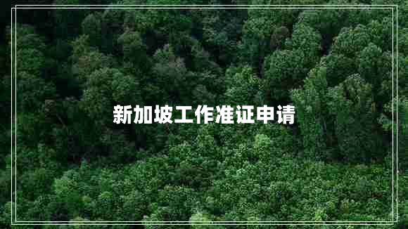 新加坡工作準證申請