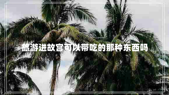 旅游進(jìn)故宮可以帶吃的那種東西嗎