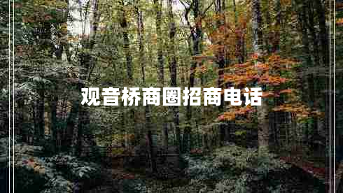 觀(guān)音橋商圈招商電話(huà)