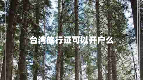 臺灣旅行證可以開(kāi)戶(hù)么