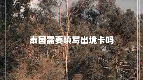 泰國需要填寫(xiě)出境卡嗎