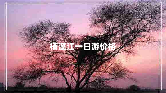 楠溪江一日游價(jià)格