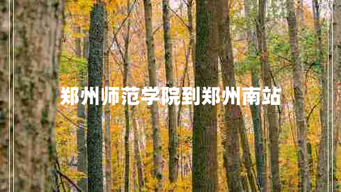 鄭州師范學(xué)院到鄭州南站