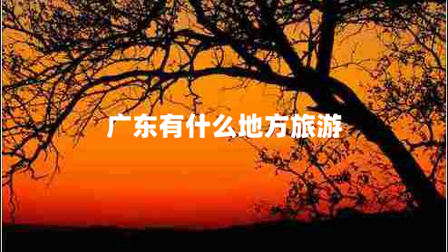 廣東有什么地方旅游