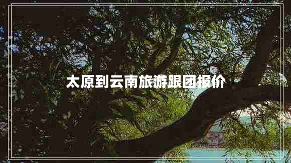 太原到云南旅游跟團報價(jià)