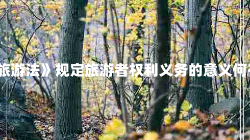 《旅游法》規定旅游者權利義務(wù)的意義何在?