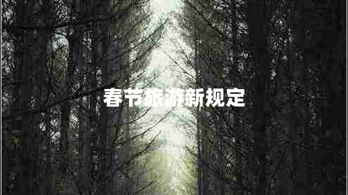 春節旅游新規定