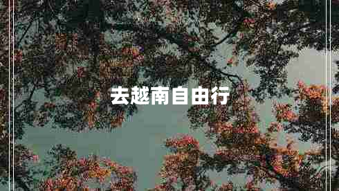 去越南自由行