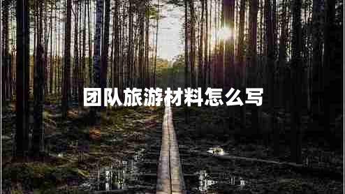 團隊旅游材料怎么寫(xiě)