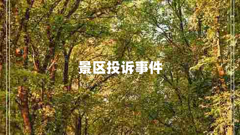 景區投訴事件