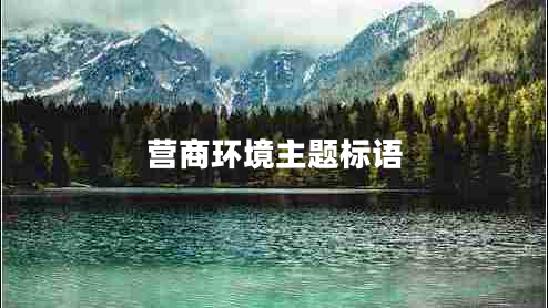 營(yíng)商環(huán)境主題標語(yǔ)