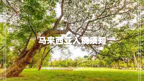 馬來(lái)西亞入境須知
