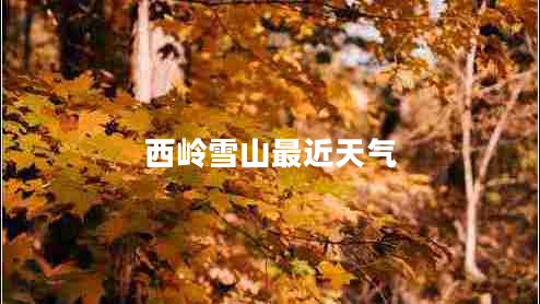 西嶺雪山最近天氣