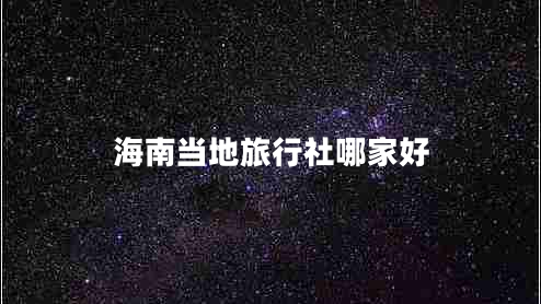 海南當地旅行社哪家好
