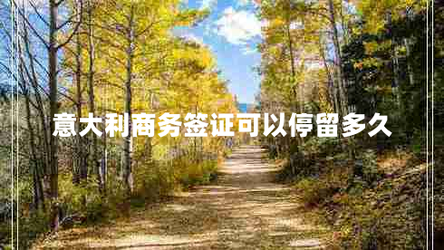 意大利商務(wù)簽證可以停留多久
