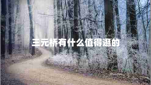 三元橋有什么值得逛的
