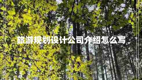 旅游規劃設計公司介紹怎么寫(xiě)